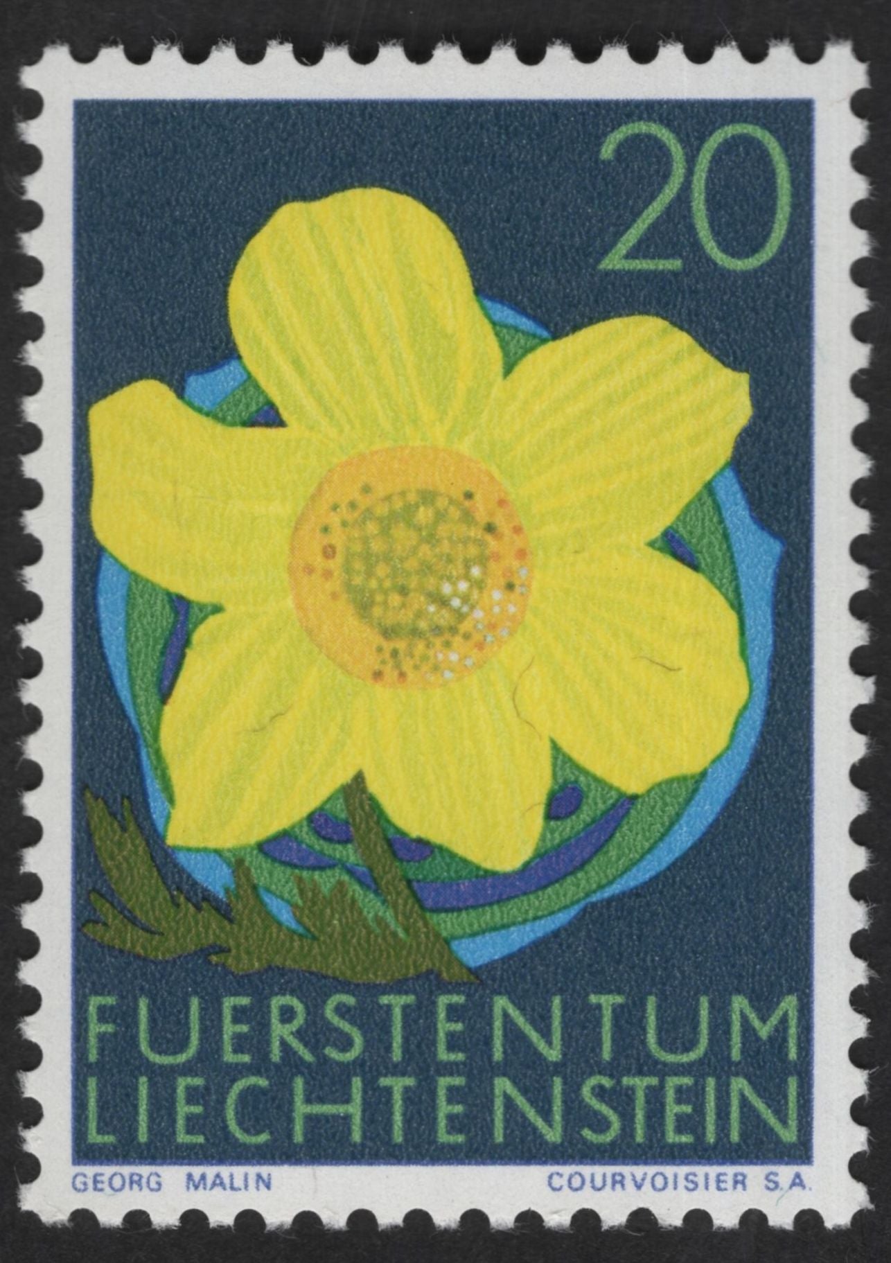 SCG13078 - Liechtenstein 1967 – Artistic Flowers Series (Set of 4)