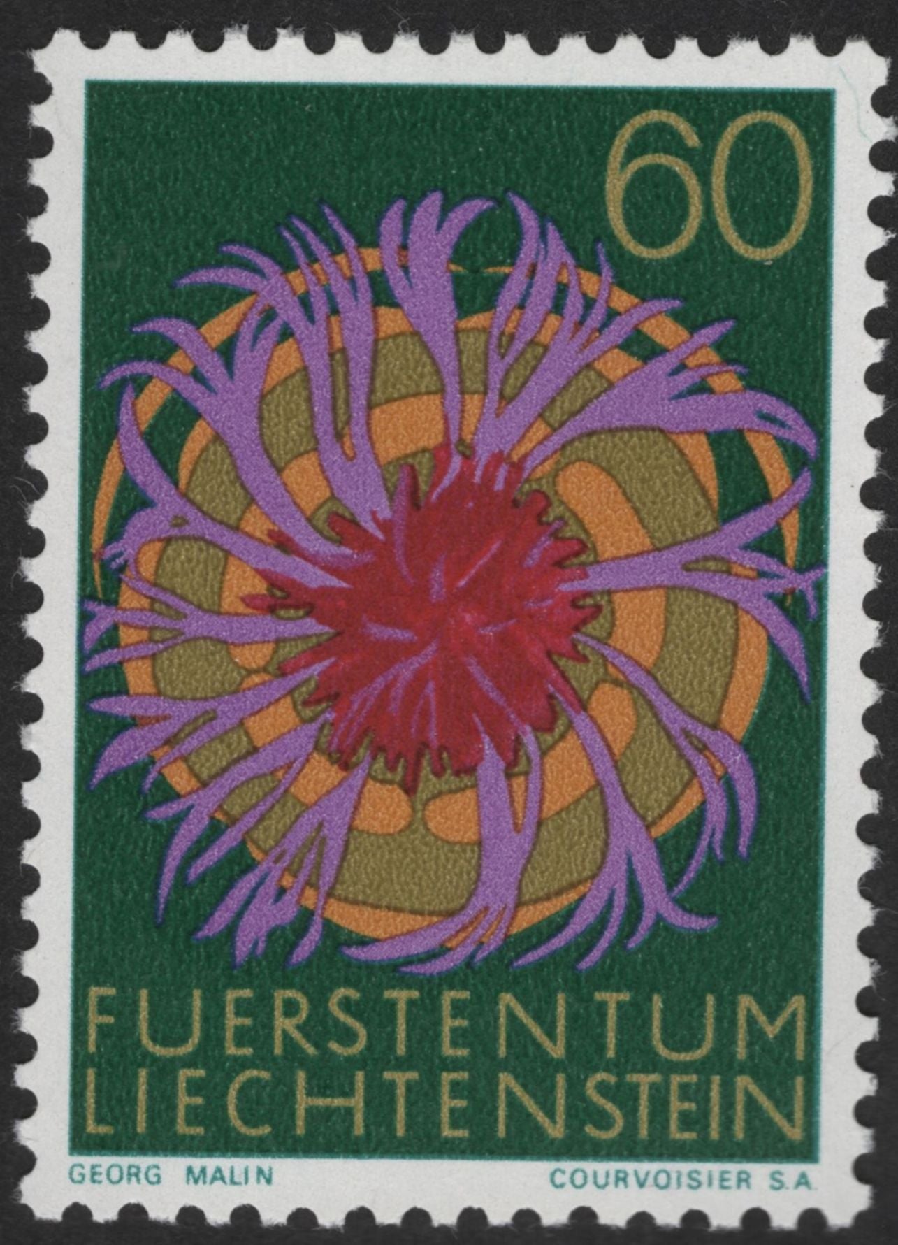 SCG13078 - Liechtenstein 1967 – Artistic Flowers Series (Set of 4)