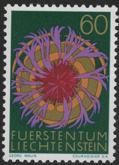 SCG13078 - Liechtenstein 1967 – Artistic Flowers Series (Set of 4)