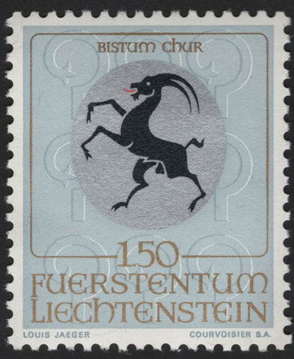 SCG13084 - Liechtenstein 1967 Chur Ecclesiastical Seals – 30 Rp, 50 Rp & 150 Rp Set