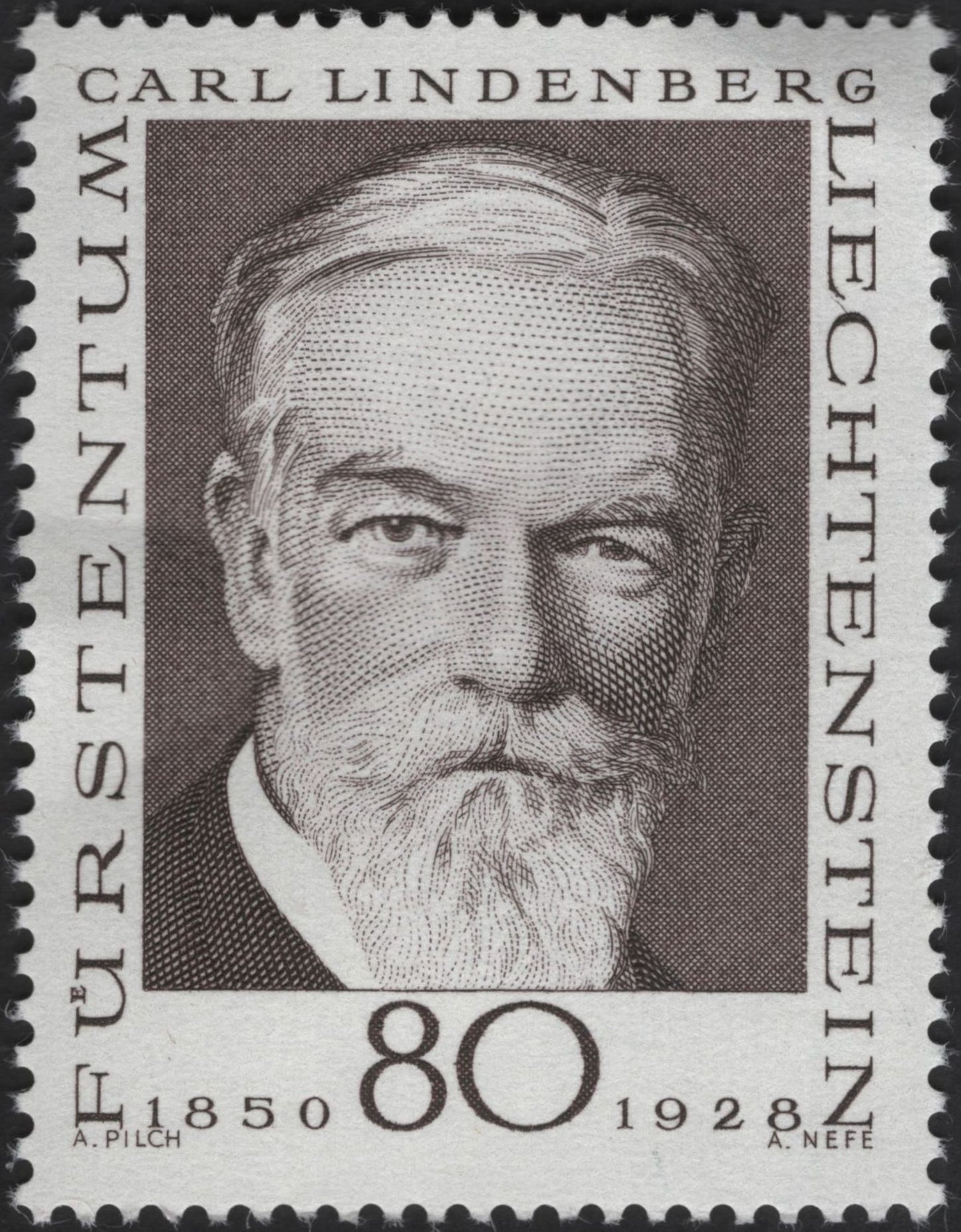 SCG13085 - Liechtenstein 1967 – Carl von Lindenberg & Maurice Burrus Commemorative Set