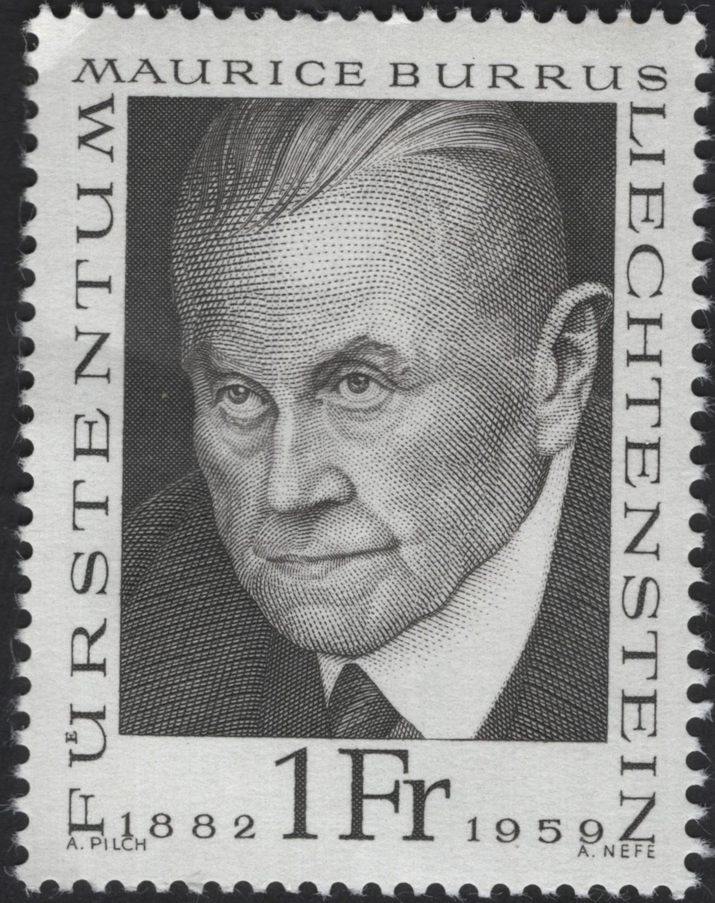 SCG13085 - Liechtenstein 1967 – Carl von Lindenberg & Maurice Burrus Commemorative Set