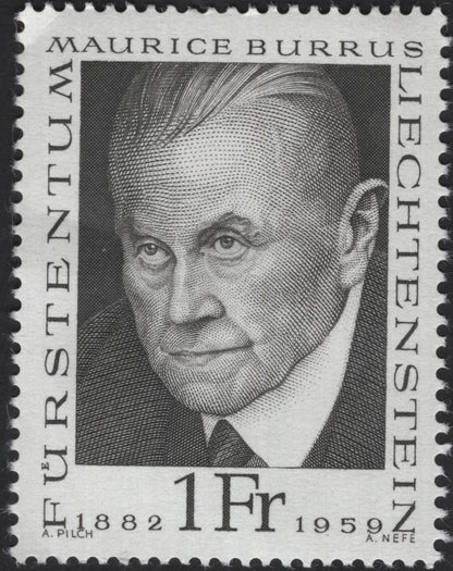 SCG13085 - Liechtenstein 1967 – Carl von Lindenberg & Maurice Burrus Commemorative Set