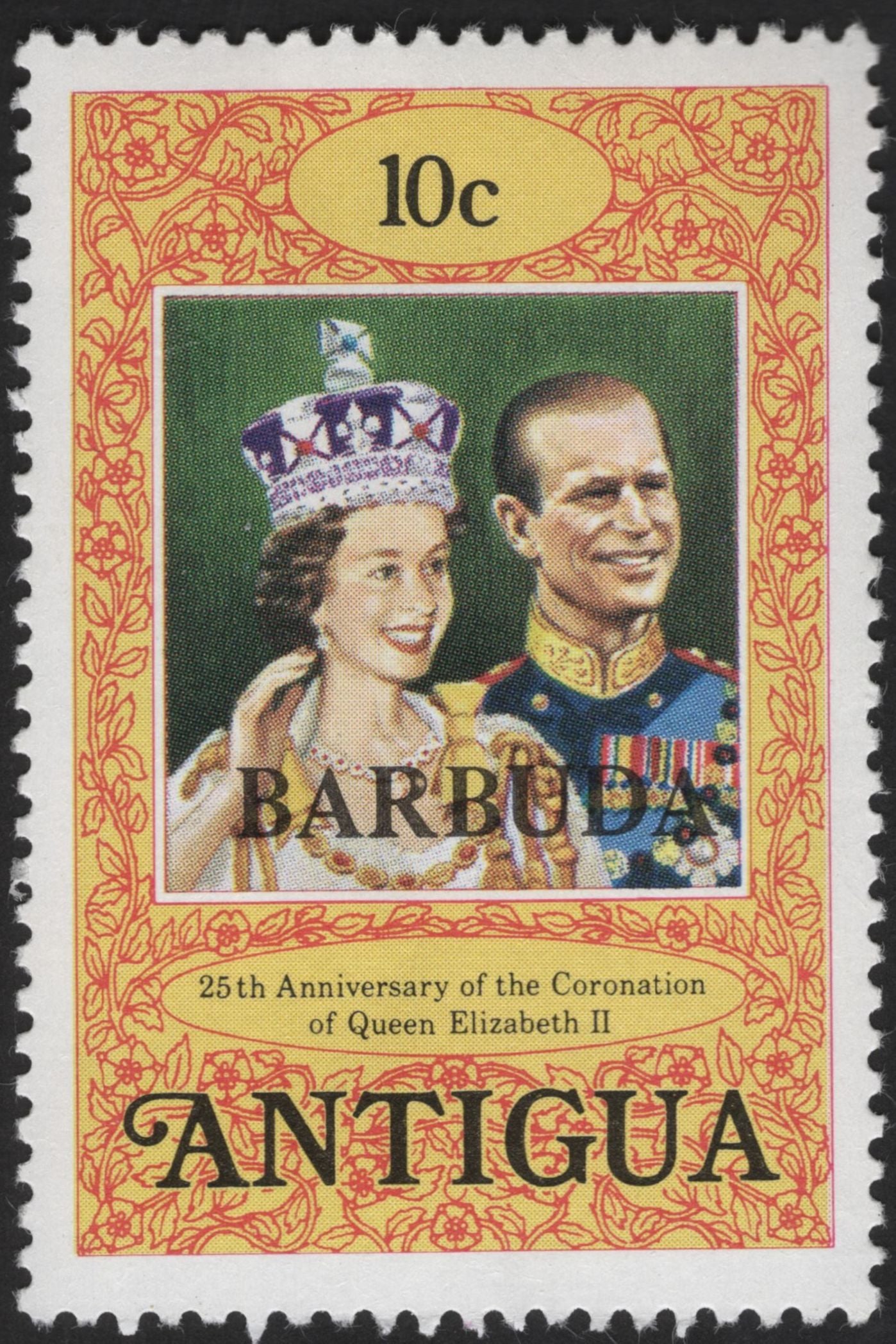 SCG13081 - Antigua (Barbuda Overprint) 1978 – 25th Anniversary of Queen Elizabeth II Coronation Set