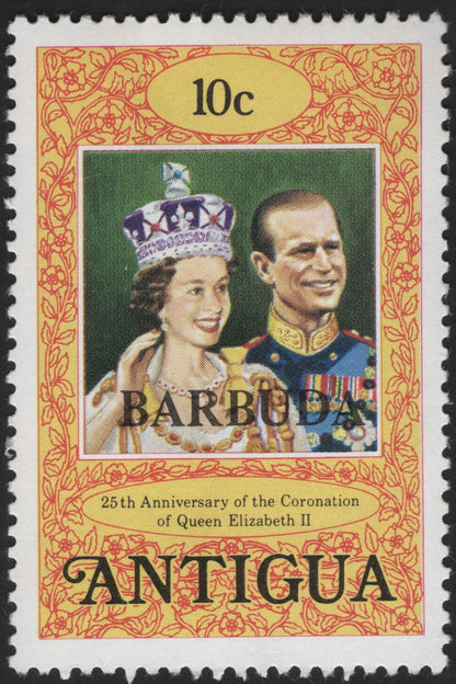 SCG13081 - Antigua (Barbuda Overprint) 1978 – 25th Anniversary of Queen Elizabeth II Coronation Set