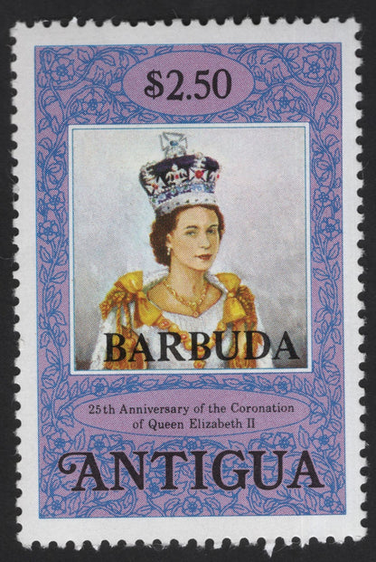 SCG13081 - Antigua (Barbuda Overprint) 1978 – 25th Anniversary of Queen Elizabeth II Coronation Set