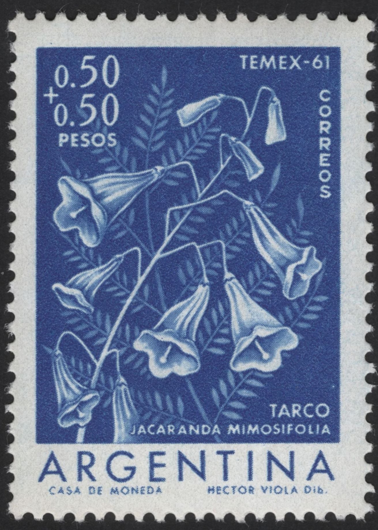 SCG13082 - Argentina 1961 – Native Flowers (TEMEX-61) Semi-Postal Set