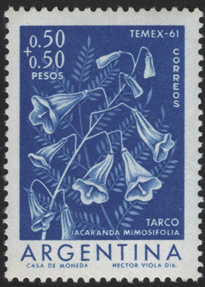 SCG13082 - Argentina 1961 – Native Flowers (TEMEX-61) Semi-Postal Set