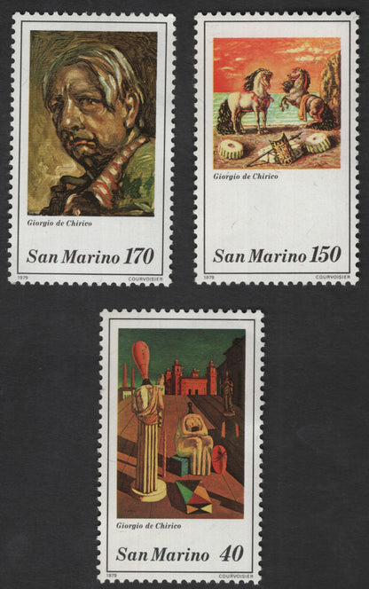 SCG11854 - San Marino 1979 Giorgio de Chirico Paintings – Art Series (Set of 3)