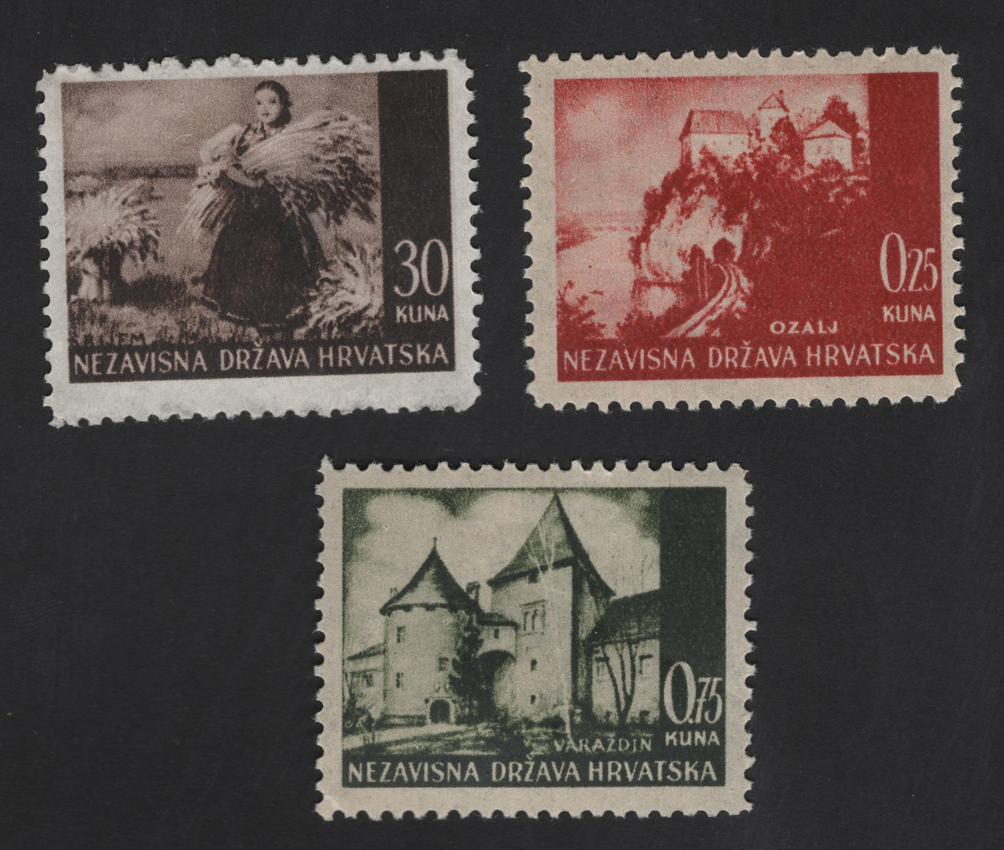 SCG13083 - Croatia (Independent State) 1943–1944 – Regional Views & Rural Life Definitive Set