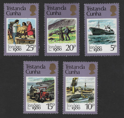 SCG11860 - Tristan da Cunha 1980 – Island Life and Economic Activities (Set of 5)
