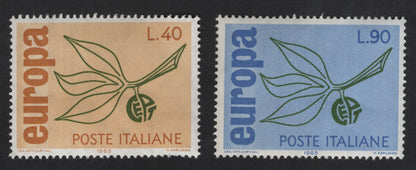SCG13091 - Italy 1965 Europa CEPT – Stylized Plant Emblem Set (40L & 90L)