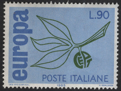 SCG13091 - Italy 1965 Europa CEPT – Stylized Plant Emblem Set (40L & 90L)