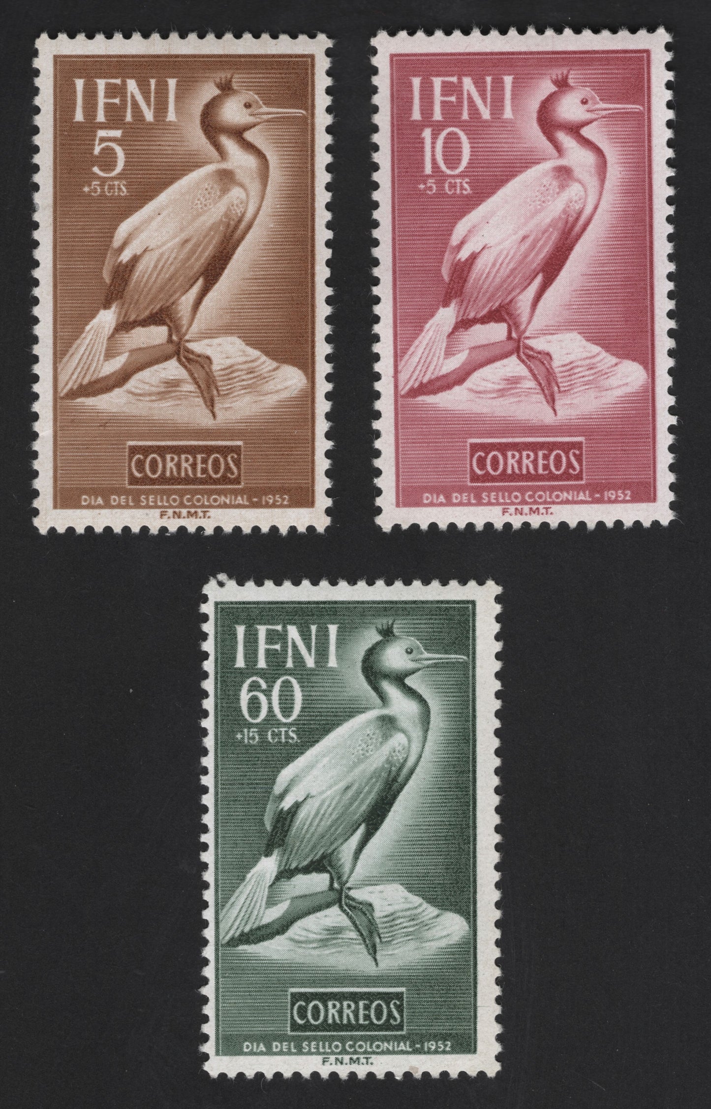 SCG13087 - Spanish Ifni 1952 – Día del Sello Colonial (Cormorant Set)