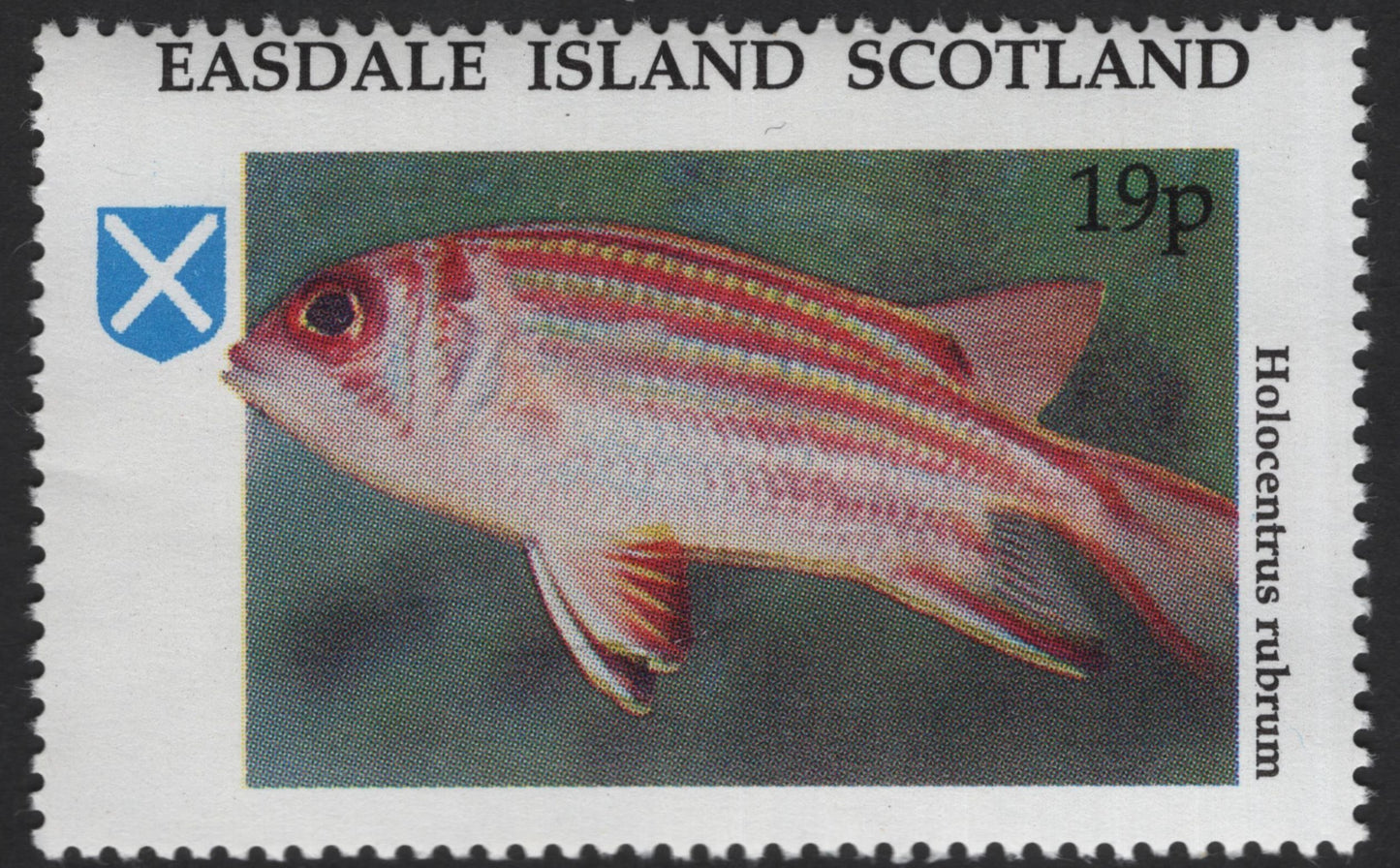 SCG13095 - Easdale Island Scotland Tropical Fish Local Post Stamp Set