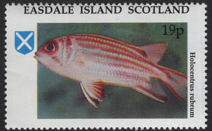 SCG13095 - Easdale Island Scotland Tropical Fish Local Post Stamp Set