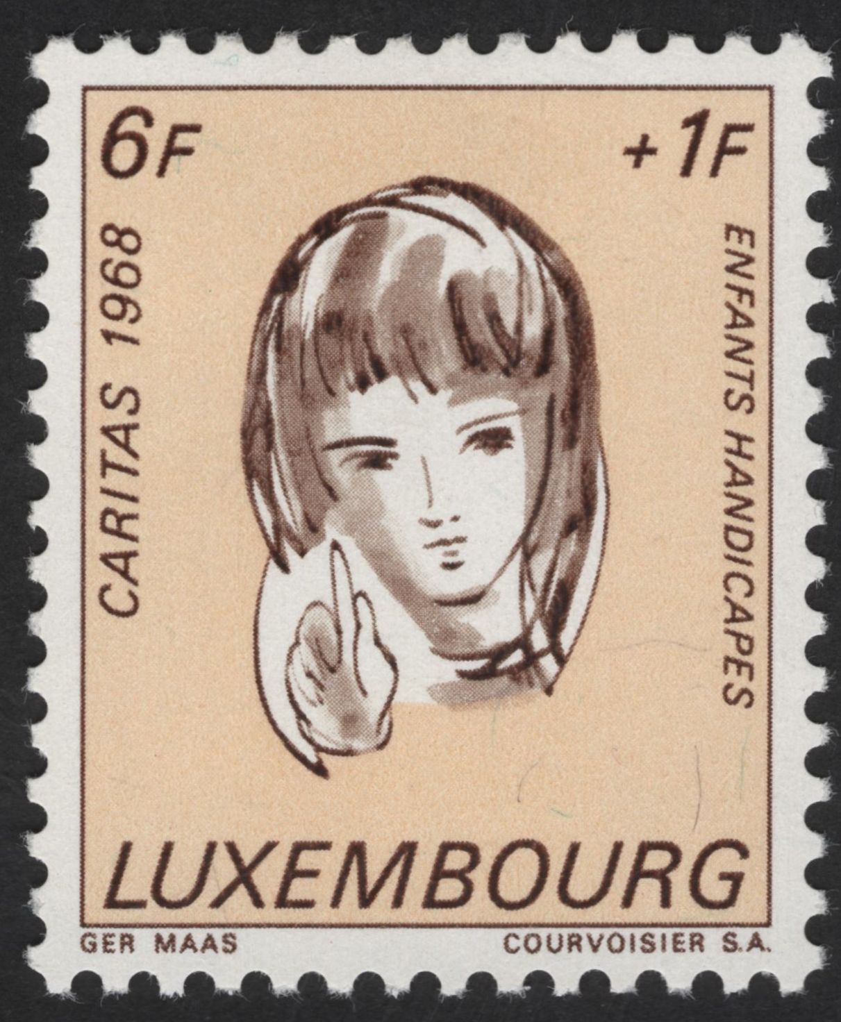 SCG13099 - Luxembourg 1968 Caritas – Children with Disabilities Charity Stamp Set
