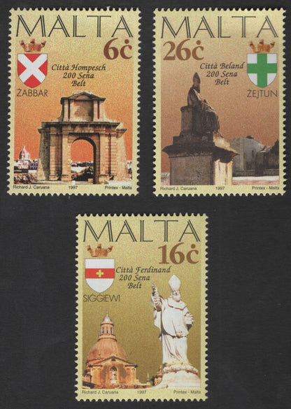 SCG11867 - Malta 1997 “200 Sena Belt” Historic Cities Commemorative Set