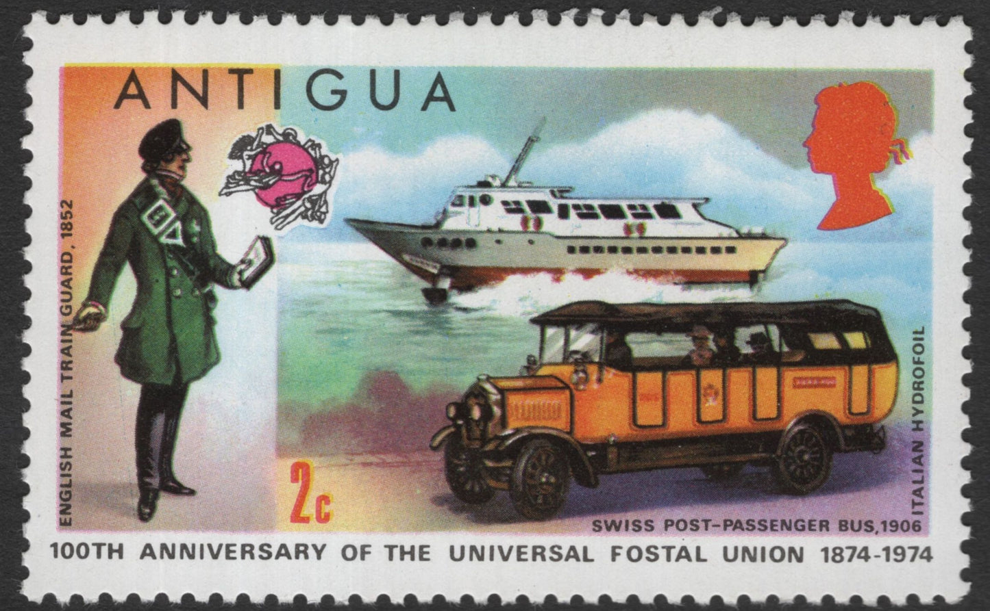 SCG11868 - Antigua 1974 – Universal Postal Union 100th Anniversary (Postal Transport Progress Set)