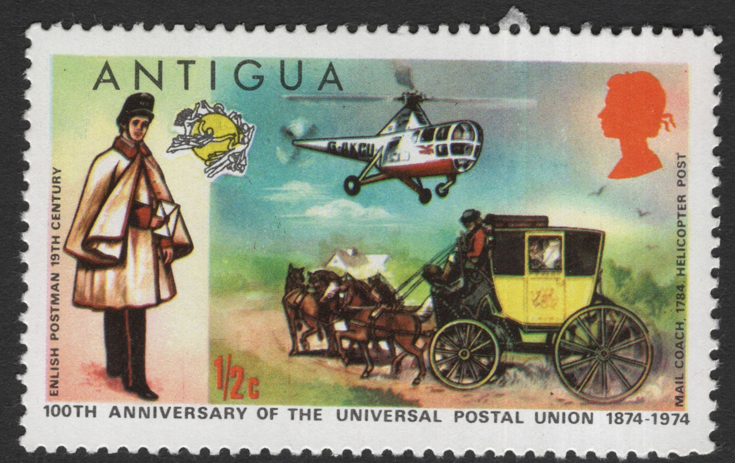SCG11868 - Antigua 1974 – Universal Postal Union 100th Anniversary (Postal Transport Progress Set)