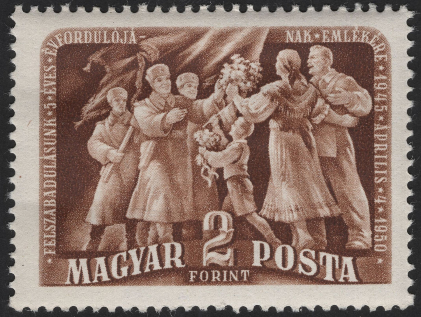 SCG13097 - Hungary 1950 – 5th Anniversary of Liberation Commemorative Stamp Set