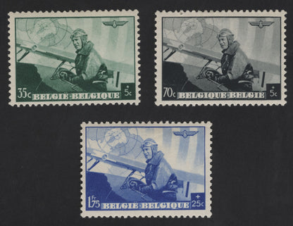 SCG13098 - Belgium 1936 Aviation Charity Semi-Postal Stamp Set