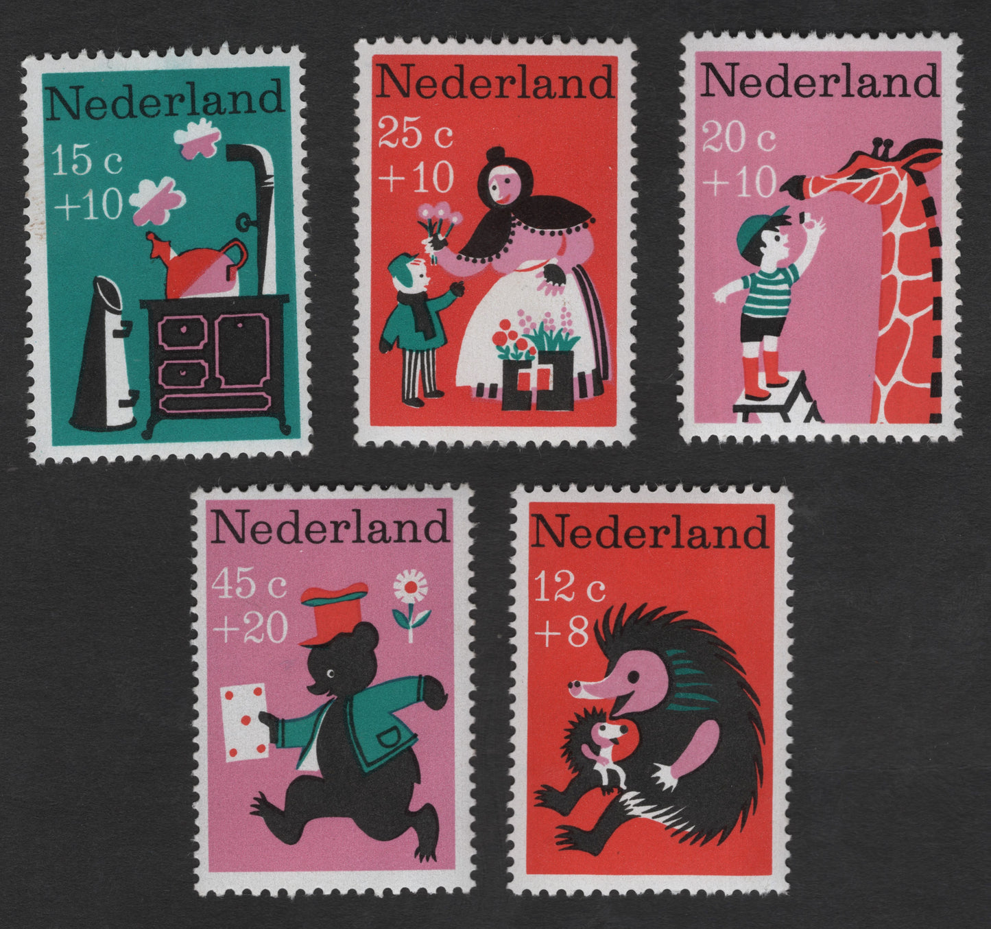 SCG11869 - Netherlands Children’s Charity (Kinderzegels) Illustrated Semi-Postal Set