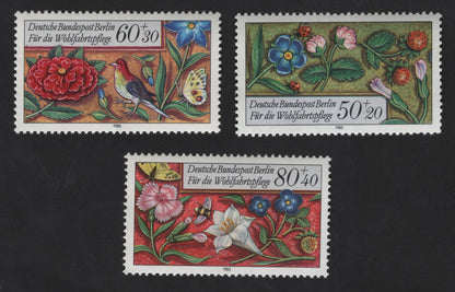 SCG13132 - Germany (Berlin) 1985 Welfare Charity Stamps – Flowers and Insects Series