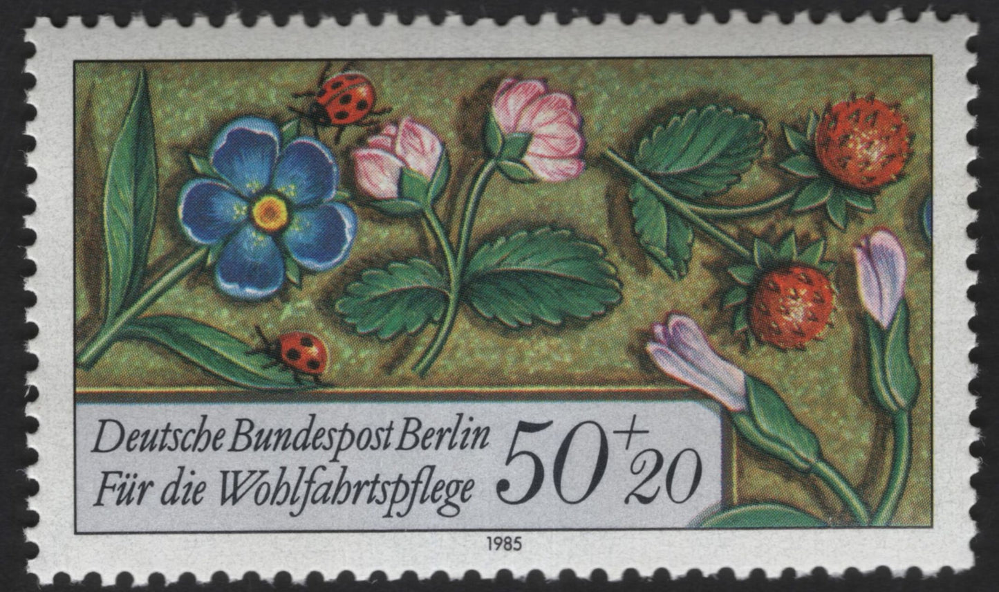 SCG13132 - Germany (Berlin) 1985 Welfare Charity Stamps – Flowers and Insects Series