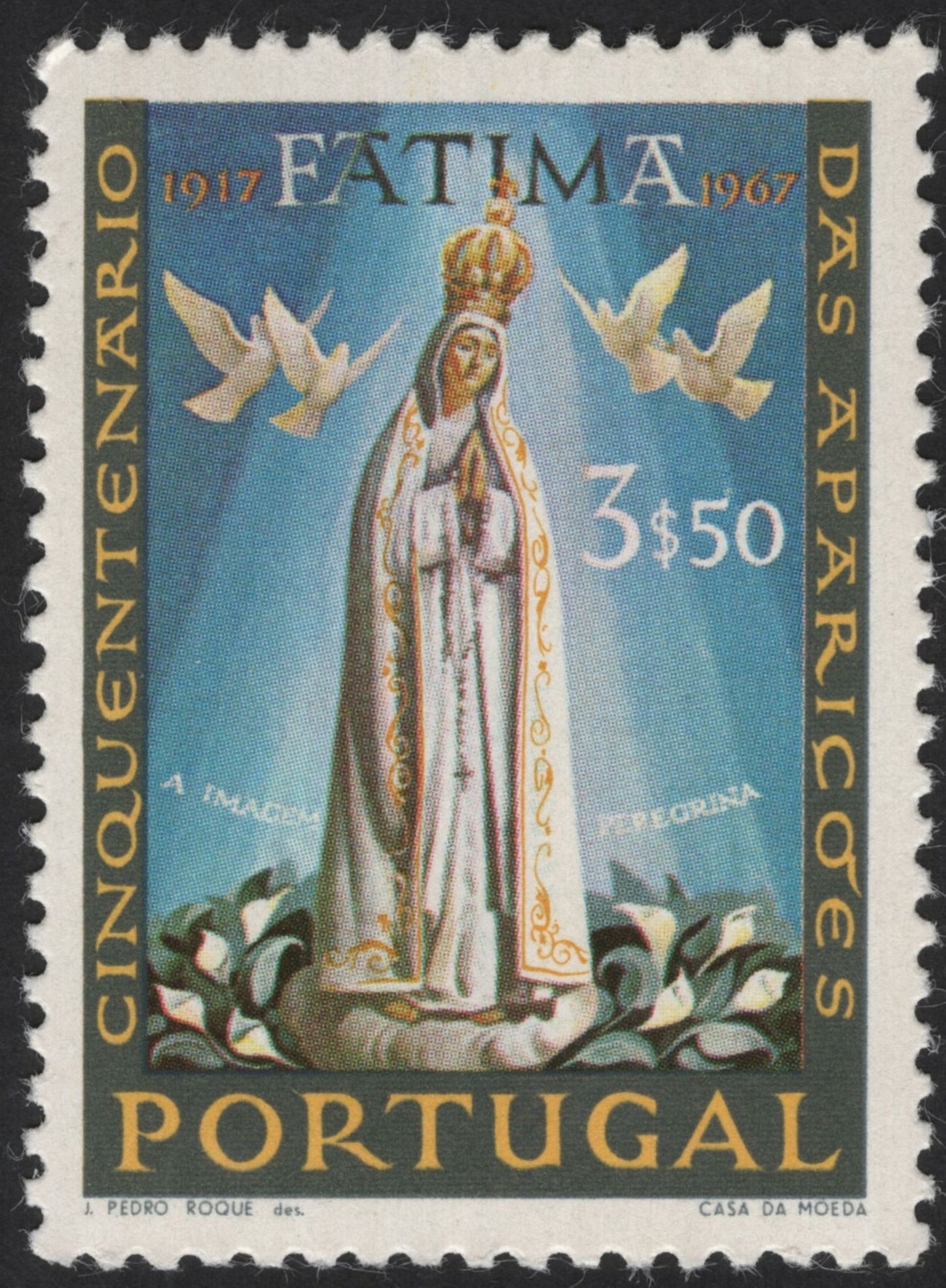 SCG13129 - Portugal 1967 – Fatima Apparitions Golden Jubilee Commemorative Stamp Set