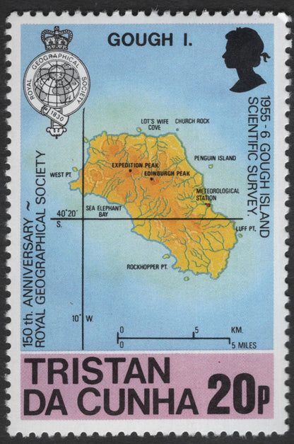 SCG11870 - Tristan da Cunha – 150th Anniversary of the Royal Geographical Society (Island Survey Maps Set)