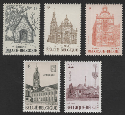 SCG11831 - Belgium 1984 Architectural Heritage Definitive Set (5 Stamps)