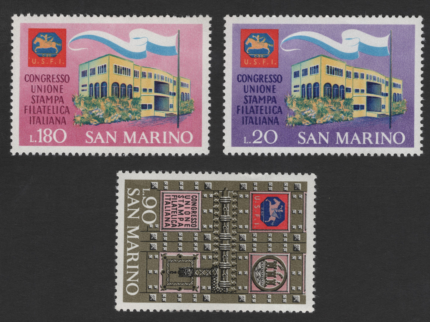 SCG11833 - San Marino 1961 Philatelic Press Union Congress Commemorative Stamp Set