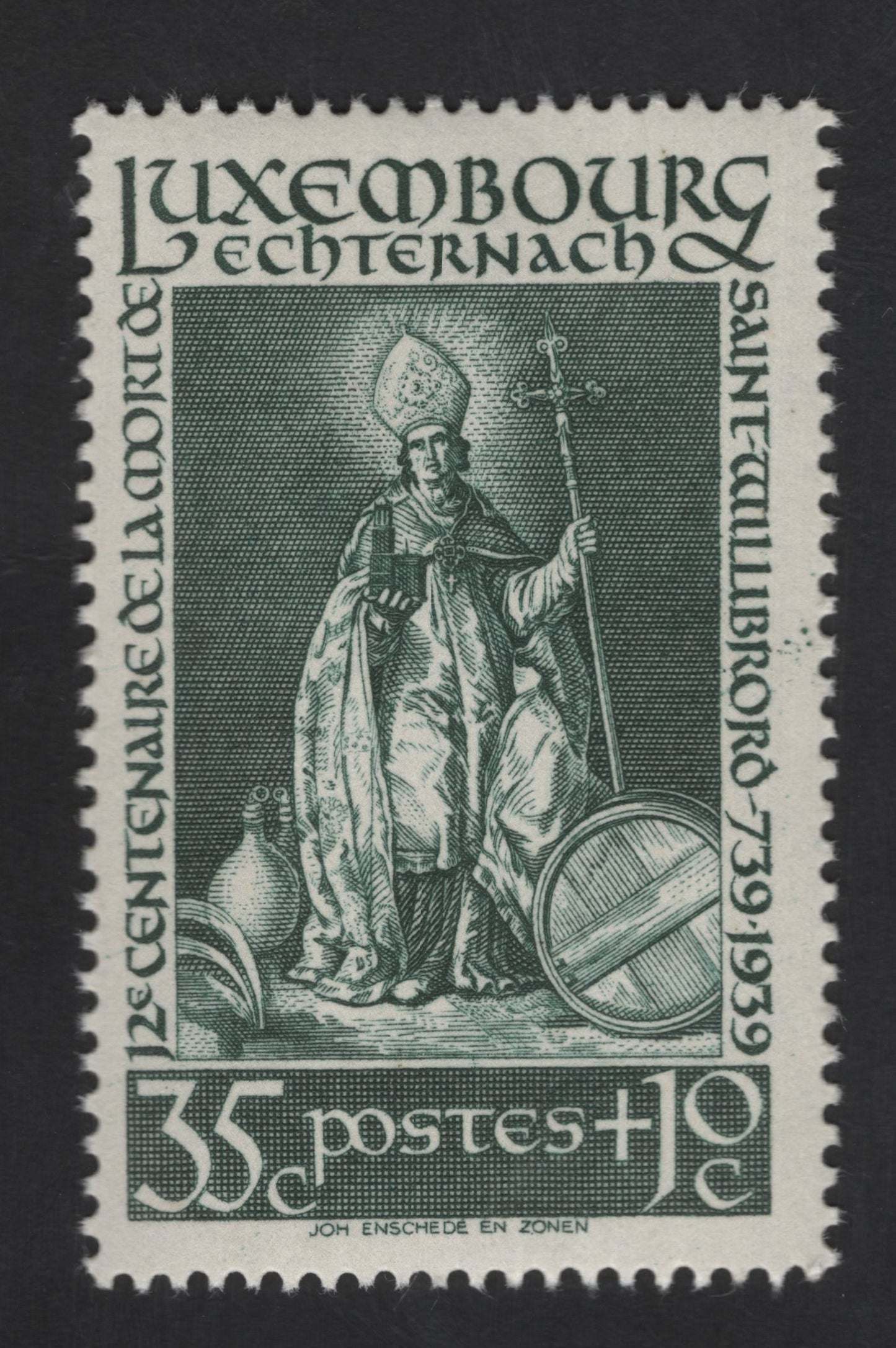 SCG13538 - Luxembourg 1939 – St. Willibrord & Echternach Abbey Commemorative Semi-Postal (35c + 10c)