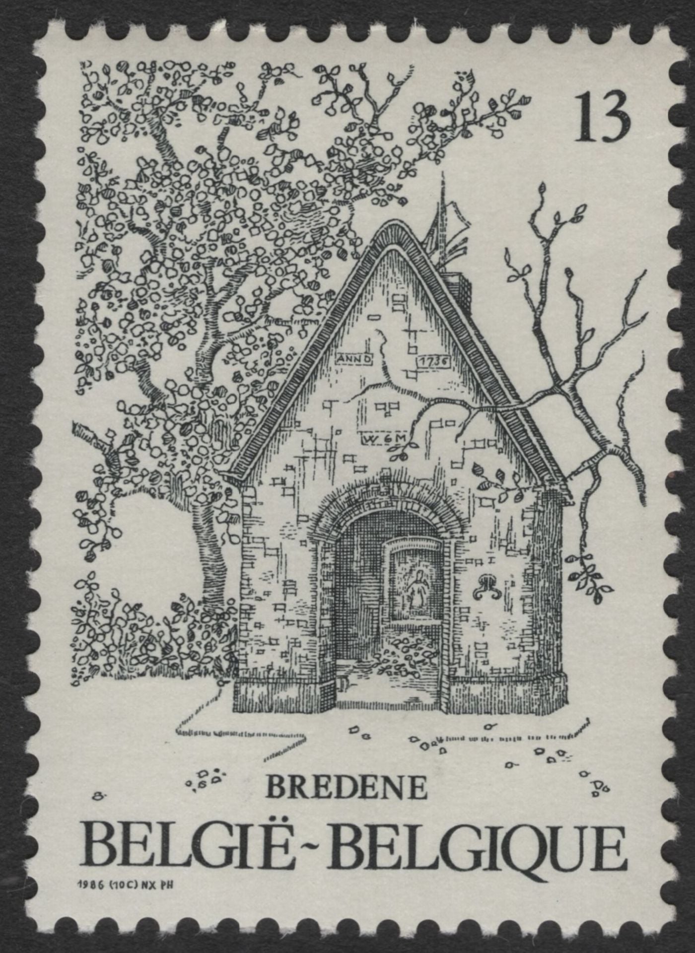 SCG11831 - Belgium 1984 Architectural Heritage Definitive Set (5 Stamps)