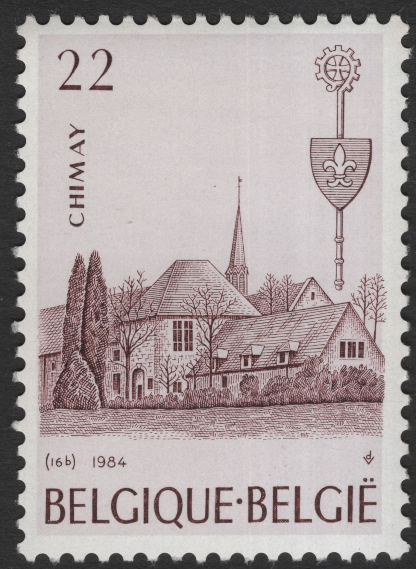 SCG11831 - Belgium 1984 Architectural Heritage Definitive Set (5 Stamps)