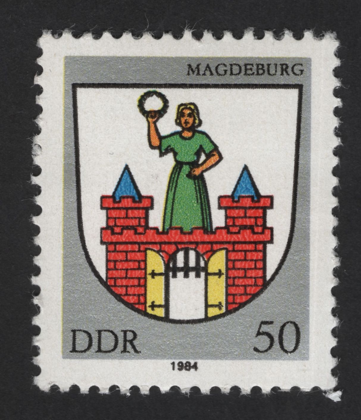 SCG13549 - Magdeburg City Arms – DDR 50 Pfennig (1984)