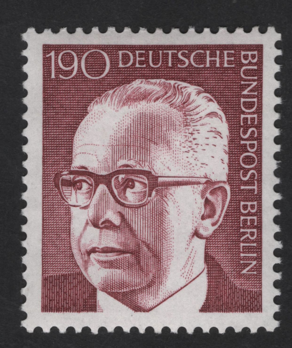 SCG13533 - Germany 190 Pfennig Theodor Heuss Definitive Stamp