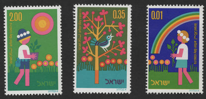 SCG329 - Israel Arbor Day Colorful Stamp Trio – 1970s