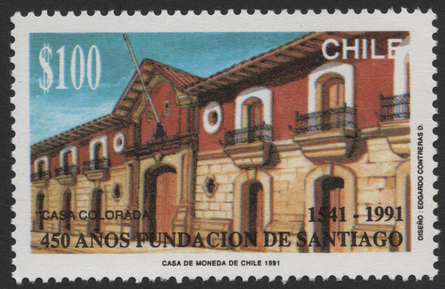 SCG496 - Chile 1991 – 450th Anniversary of Santiago’s Foundation Stamps