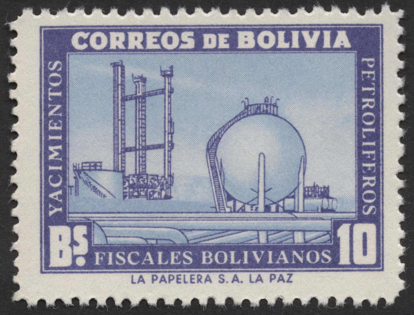SCG491 - Bolivia Petroleum Industry Fiscal Stamps