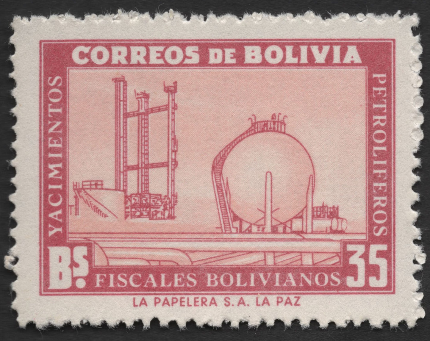 SCG491 - Bolivia Petroleum Industry Fiscal Stamps