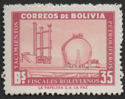 SCG491 - Bolivia Petroleum Industry Fiscal Stamps