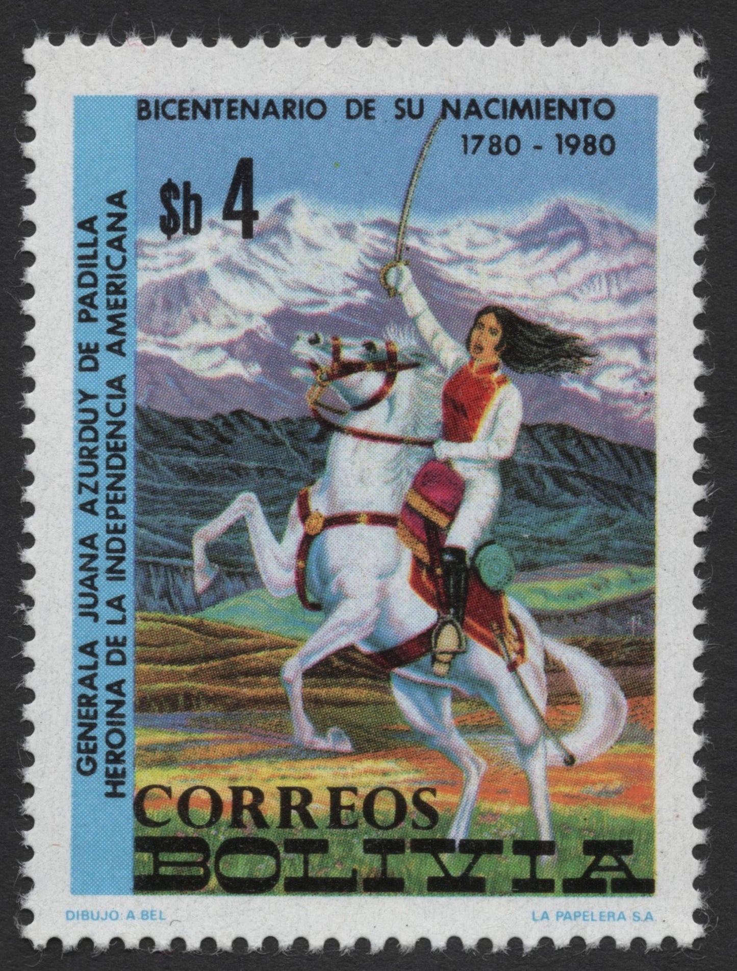SCG500 - 1980 Bolivia – Independence Fighter Juana Azurduy