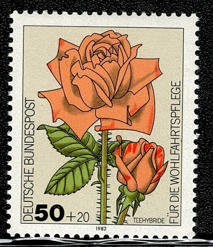 SCG105 Germany Rose Charity Stamp Set – Deutsche Bundespost Floral Series