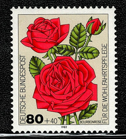 SCG105 Germany Rose Charity Stamp Set – Deutsche Bundespost Floral Series