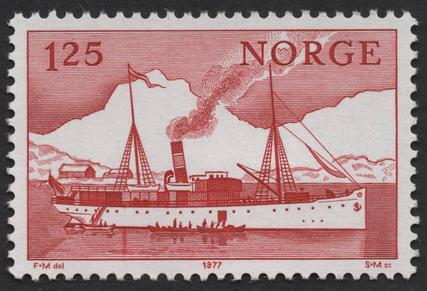 SCG515 - Norway 1977 Historic Ships Stamp Set – Steamships and Ferries