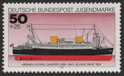 SCG514 - Germany 1977 Jugendmarke Ship Series – Four Historic Vessels