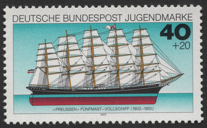 SCG514 - Germany 1977 Jugendmarke Ship Series – Four Historic Vessels