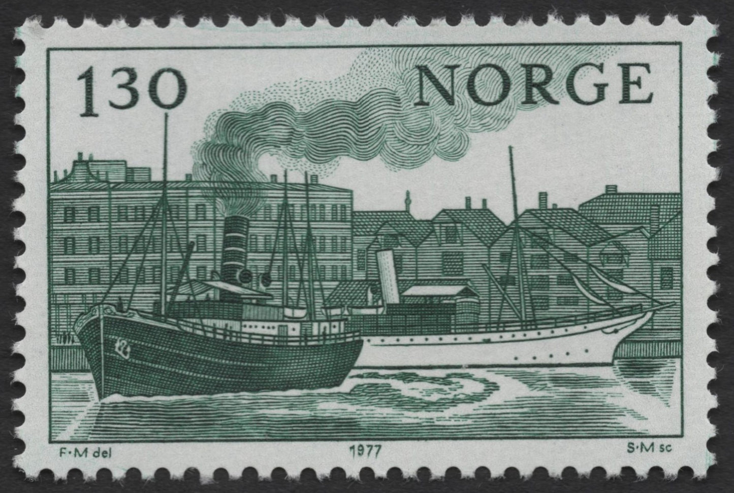 SCG515 - Norway 1977 Historic Ships Stamp Set – Steamships and Ferries